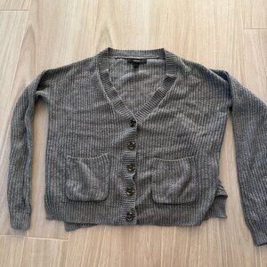 Gray Button Cardigan